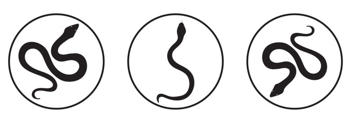 Snake icon, logo isolated on white background.