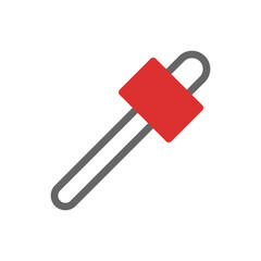Stylized Eyedropper Icon Depicting Color Selection and Digital Design