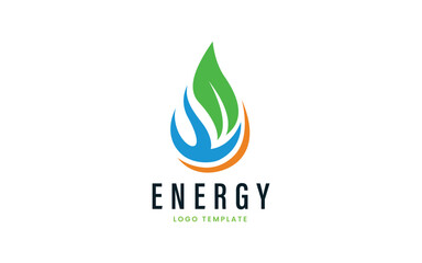 Sustainable Energy Logo Design with Nature Elements