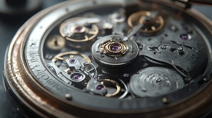 Close-up view of intricate watch gears highlighting craftsmanship and precision in horology