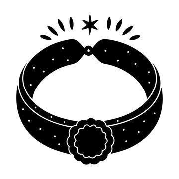 black ring with star and flower clip art preview