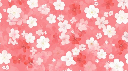 Floral Elegance: A Delicate Dance of Blossoms in Pink and White Serenity