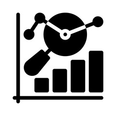 market trends glyph icon