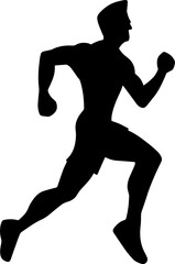 The Human run silhouette for Health or Sport concept..