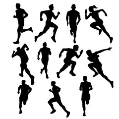 The Human run silhouette for Health or Sport concept.