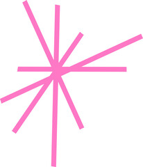 Obraz premium Abstract pink snowflake with star shape for decoration