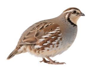 Detailed Profile of a Chukar Partridge Bird on Black Background