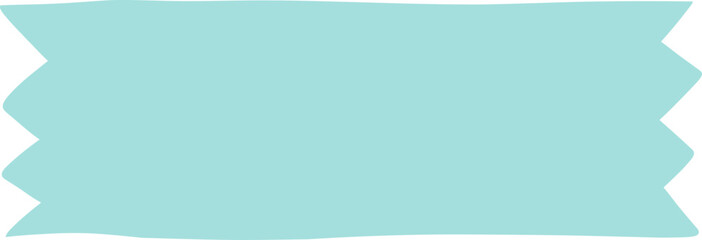 Obraz premium Teal color washi tape banner, label sticker, blank decorative adhesive tape