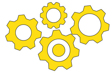 Gear icon vector set. clockwork illustration sign collection. Mechanics symbol.
