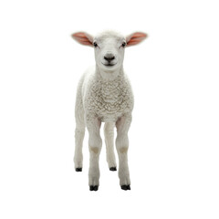 Fototapeta premium A lamb standing front view isolated background