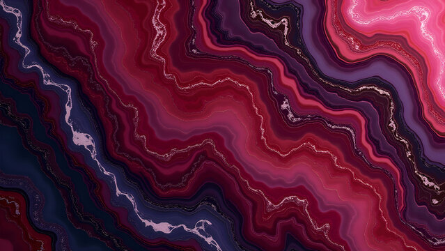 "Red/purple/blue marble with berry-like veins, semi-gloss finish for luxury cosmetics, wine branding, and opulent interiors. Ultra-HD and decadent."