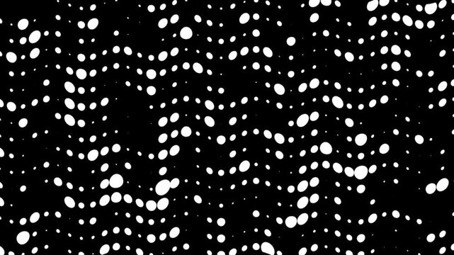 monochrome animated halftone dots flickering abstract background