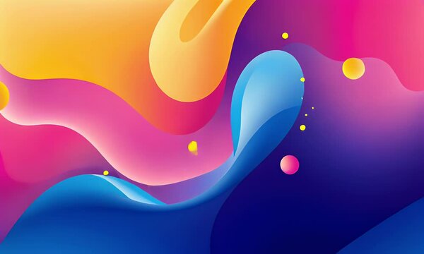  Abstract background with colorful shapes and bubbles, vector illustration. Colorful gradients, modern and vibrant, high resolution and high detail. Colorful background with professional color grading