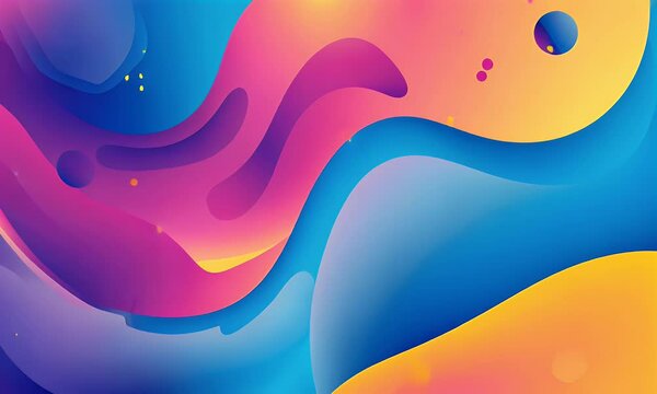  Abstract background with colorful shapes and bubbles, vector illustration. Colorful gradients, modern and vibrant, high resolution and high detail. Colorful background with professional color grading