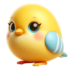 Cute 3d Canary isolated on white background