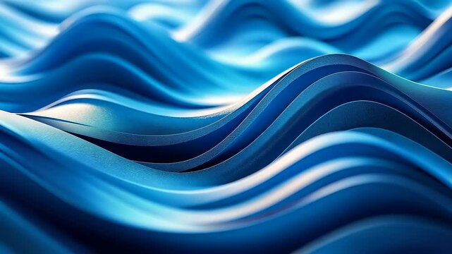 Abstract blue wavy shapes
