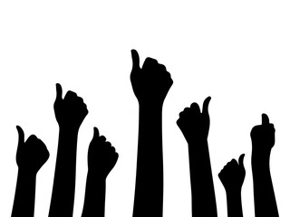 thumbs up group vector illustration design