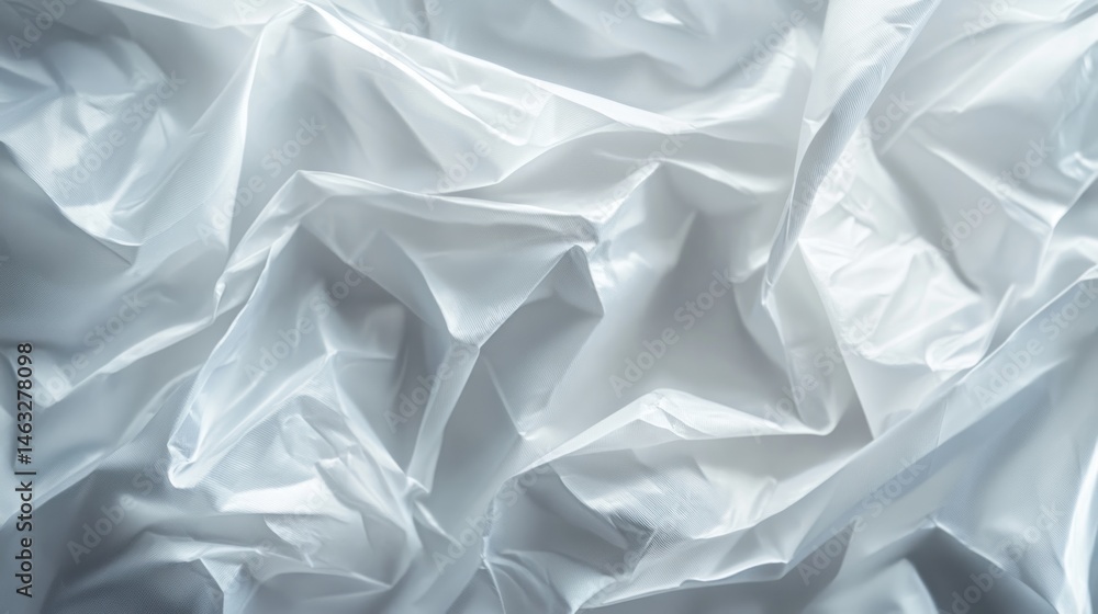 Poster abstract texture created by folds in translucent fabric illuminated by light