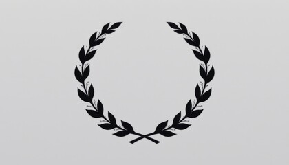 Celebratory event with laurel wreath digital environment graphic design creative concept