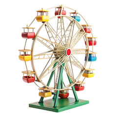 Vintage Ferris Wheel Toy Model: Retro Carnival Ride, Amusement Park Miniature, Colorful Collectible