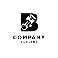 Letter B Piston icon logo vector