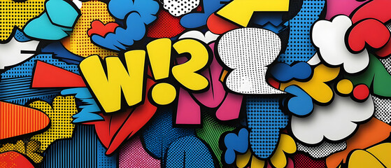 Abstract Colorful Comic Book Style Graphic Design