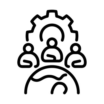 oligarchy outline icon. elite politics line art illustration.