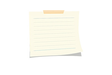 blank note paper with clip
