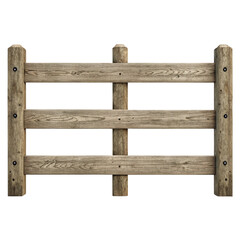 Wooden fence with horizontal slats and posts.