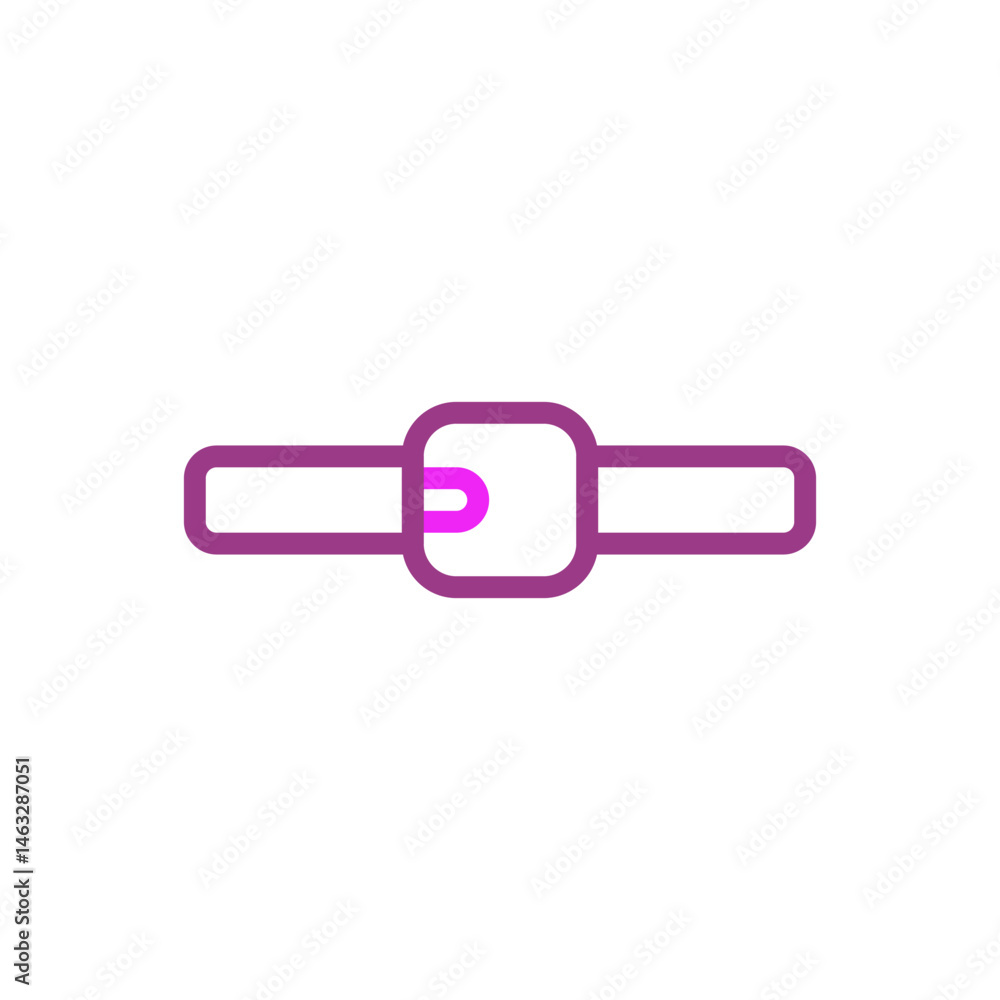 Poster minimalist representation of a belt design with a modern vibrant color scheme