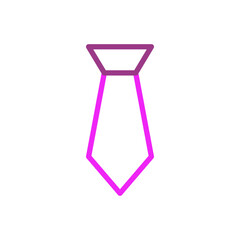 Simple purple tie outline representing professionalism and business attire