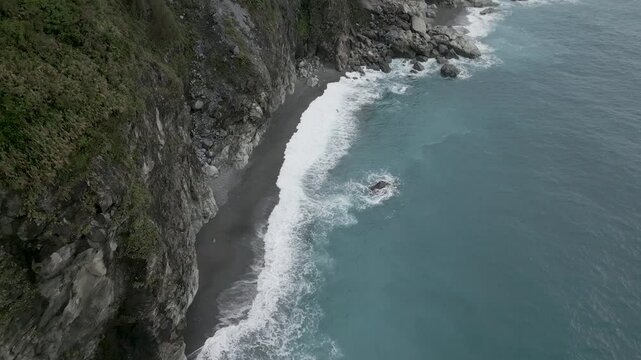 Rugged Beach Coastline Cliffs Of Taiwan Aerial View - Koinu