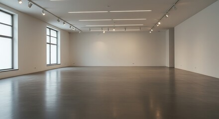 Empty exhibition room of the art gallery
