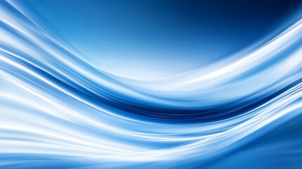 Fototapeta premium Abstract blue and white flowing waves