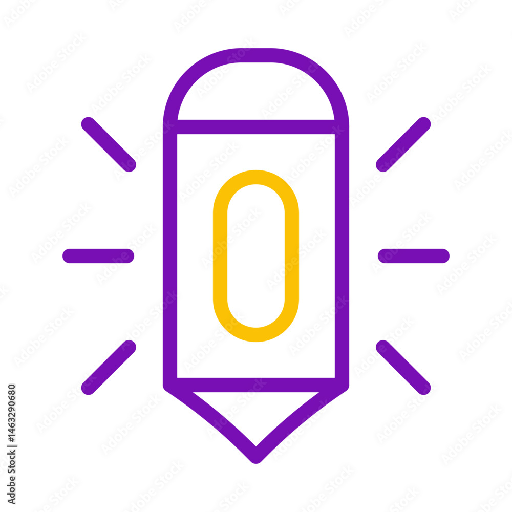 Aufkleber stylized luminescent object: conceptual design with vibrant color palette