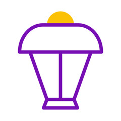 Minimalist icon depicting abstract dessert, showcasing vibrant colors and simple design