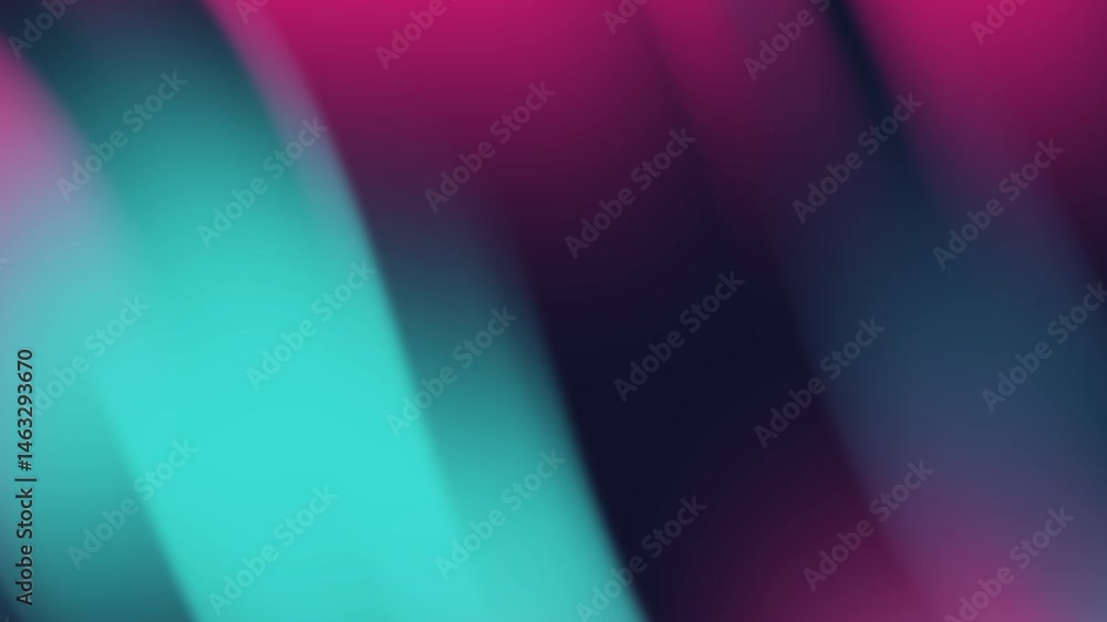 Aufkleber Abstract Motion: Teal and Magenta Gradient Curves Flowing Dynamically