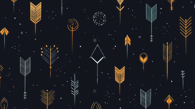 Geometric arrow pattern, dark background, design texture, website wallpaper