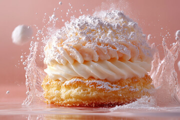 Fototapeta premium A cupcake topped with icing.
