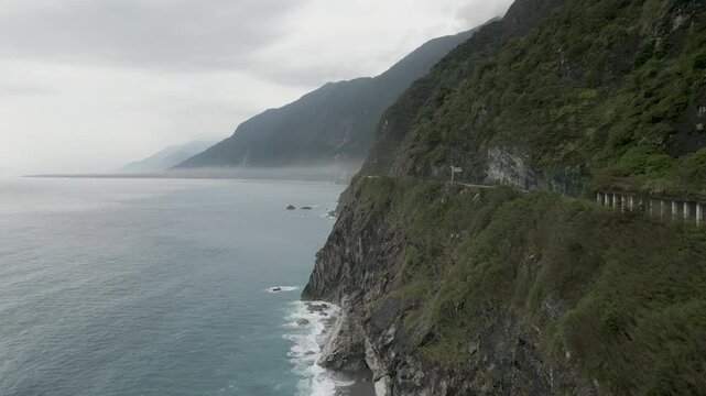 Aerial Wild Rugged Pacific Coast Of Taiwan - Koinu