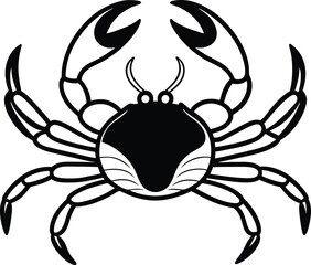 crab on white background