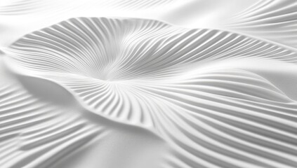 Abstract white textured surface with flowing lines