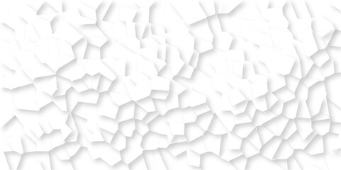 Fototapeta premium Beautiful white crystallized polygon background. abstract light colorful stone tile pattern with shadow. modern wallpaper, trendy simple minimal geometric background abstract mosaic backdrop.