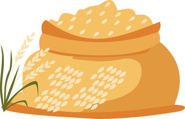 Bag with Mountain of Rice 