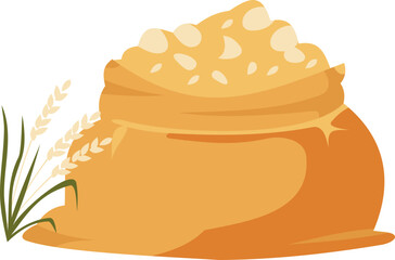 Bag with Mountain of Rice 