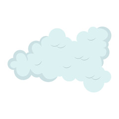 Fototapeta premium Comic Smoke Clouds Element. Isolated on White Background. Vector Illustration.