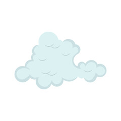 Comic Smoke Clouds Element. Isolated on White Background. Vector Illustration.