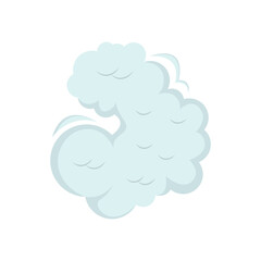 Comic Smoke Clouds Element. Isolated on White Background. Vector Illustration.