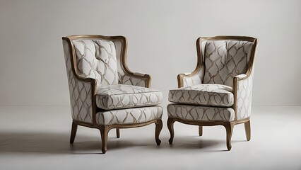 Modern Chair on White Background
