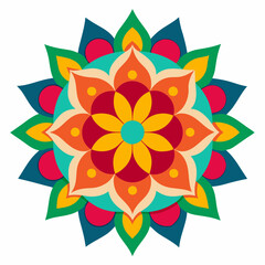 abstract colorful flower